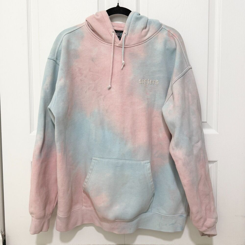 Sisters Pastel Rainbow Sherbet Tie Dye Hoodie James Charles YouTube Extra Large